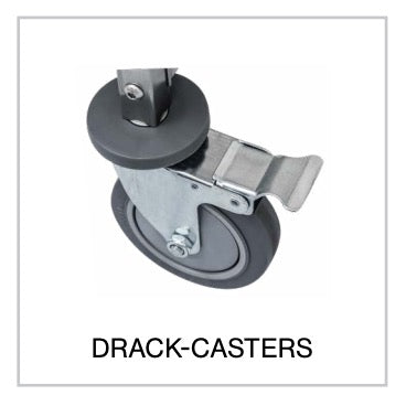 Thorinox DRACK-CASTERS  Set of 4 5" Casters, 2 with Brakes
