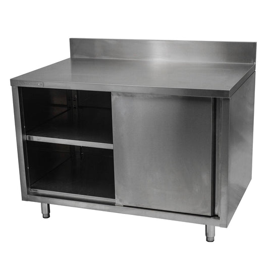Thorinox TKCA-3048-BK 30"x48" Stainless Steel Cabinet with 5"H Backsplash