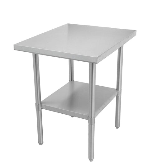 Thorinox DSST-2430-GS 桌子，30 英寸宽 x 24 英寸深 x 34 英寸高，不锈钢桌子，带镀锌架