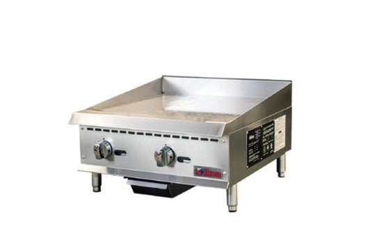 MVP Canada IKON IMG-24 Manual Griddle, 24" Gas powered Countertop Griddle