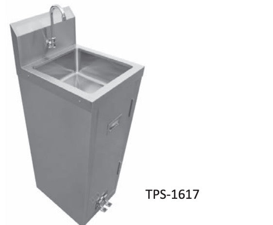 Thorinox  
TPS-1617  
Hand Sink, pedestal, 17-1/4"W x 15-1/4"D x 34"H, 8" back splash