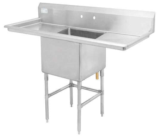 Thorinox  
TSS-1821-R18  
Sink, one compartment, 38-1/2"W x 26-1/2"D x 43"H overall size, 18" drainboard on right
