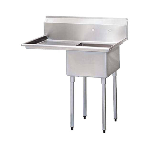 Thorinox  
TSS-2424-LDW  
Sink, one compartment, 50-1/2"W x 29"D x 36-1/2"H, (1) 24" drainboard on left that hooks onto an upright dishwasher