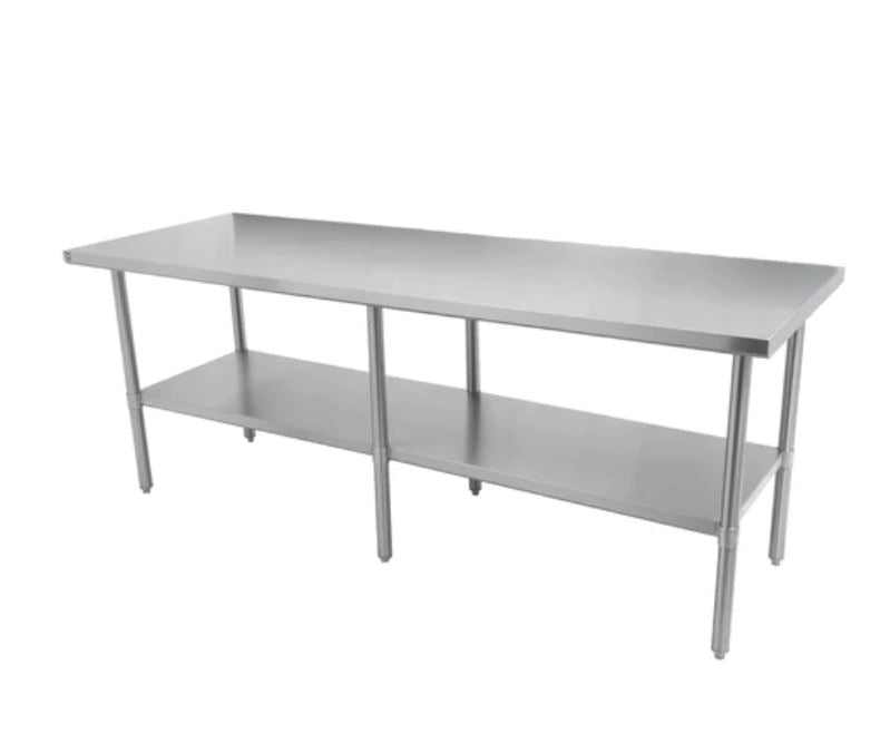 Thorinox 30" x 84" Stainless Steel Worktable with Galvanized Undershelf