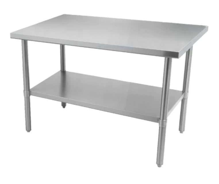 Thorinox 30" x 60" Stainless Steel Worktable with Galvanized Undershelf