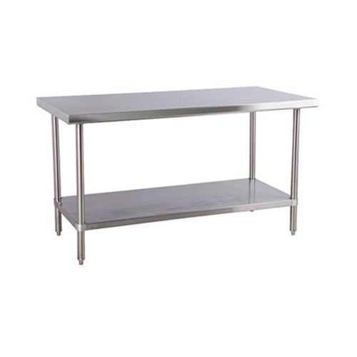 Table Thorinox DSST-3030-BK, 30"L x 30"P x 39"H, table en acier inoxydable avec dosseret et étagère galvanisée