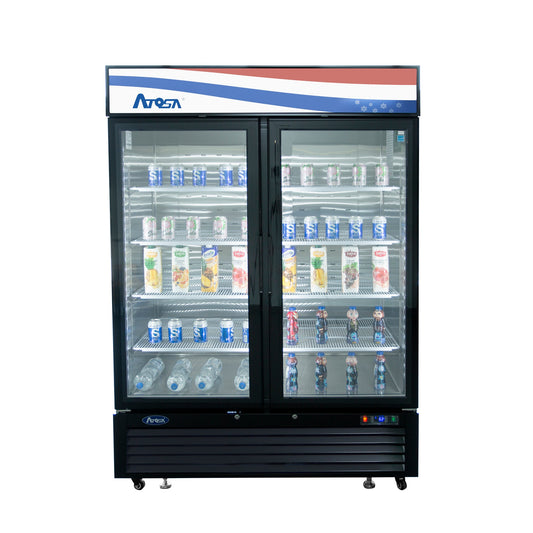 Atosa Two-section Freezer Merchandiser, 39-1/2"W x 31-1/2"D x 81-1/5"H, (MCF8732GR)