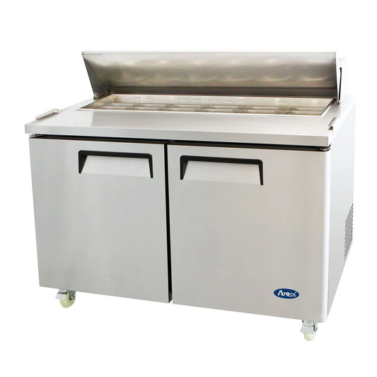 Réfrigérateur Atosa à deux sections pour sandwich/salade, 60-1/5"L x 30"P x 44-3/10"H, (MSF8303GR)