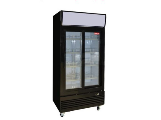 New Air NGR-40-S 40" Double Glass Door Refrigerated Beverage Merchandiser