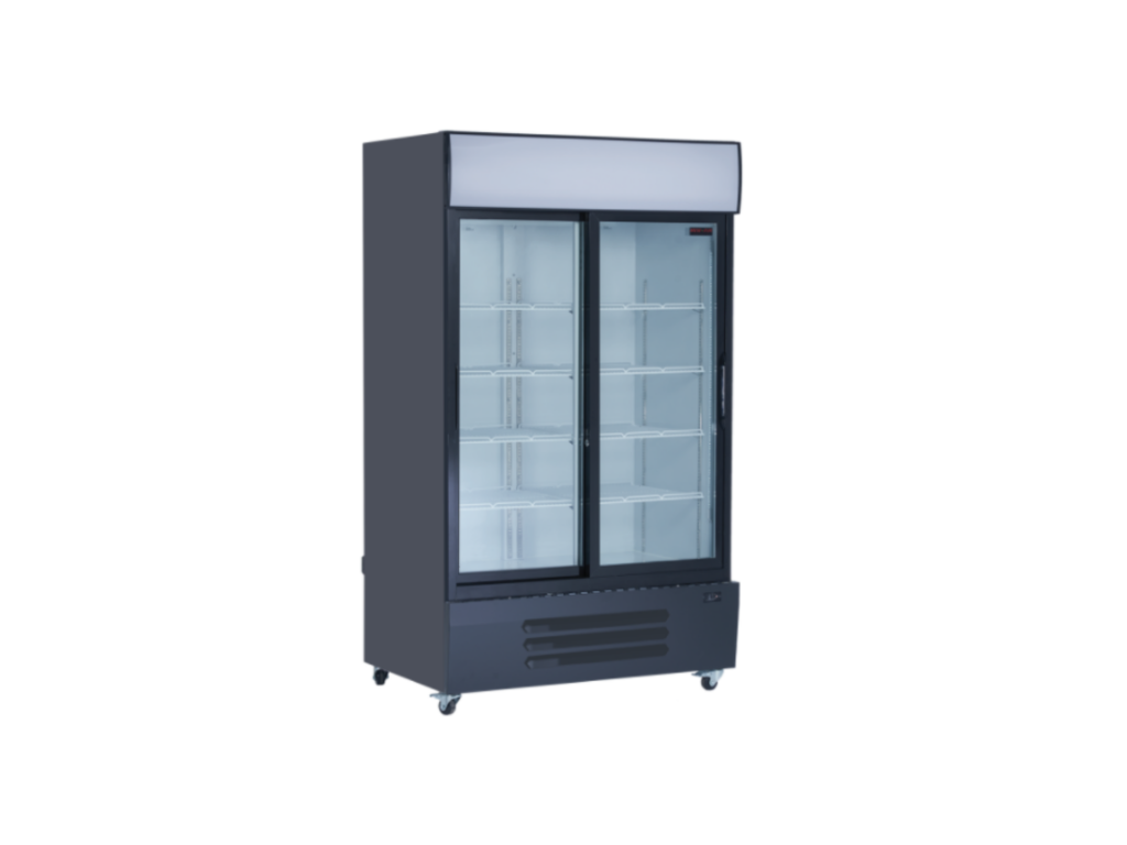 New Air NGR-115-S 55" Double Glass Door Refrigerated Beverage Merchandiser