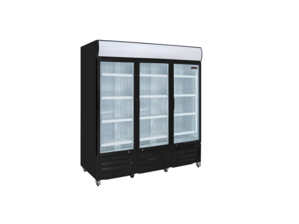 New Air NGR-182-H 79" Triple Glass Door Refrigerated Beverage Merchandiser