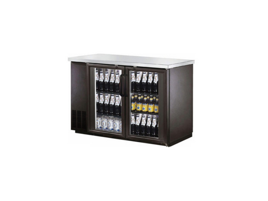New Air NBB-48-SG-N Narrow Back Bar 48" 2 Glass Door Refrigerator